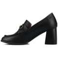 thumbnail image 3 of Journee Womens Aisha Moc Toe Stacked Heel Comfort Pumps, 3 of 10