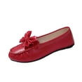 thumbnail image 2 of Crunowin Women's Round Toe Comfort Shoes, Soft Sole Casual Design Covered-Toe Everyday Flat Flats Red, 2 of 9