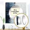 thumbnail image 3 of Designart "Monochrome Paint Minimalist Corner I" coastal White Large Square Mirror - Square Bedroom Mirror Printed Wall Decor - Coastal Square Printed Wall Mirror Art, 3 of 5