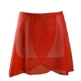thumbnail image 4 of Ballet Dance Chiffon Wrap Skirt for Toddler Girls Women Ballerina Sheer Over Scarf for Dancing Pull-On Elastic Waistband Solid, 4 of 7