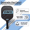 thumbnail image 2 of Pickleball Paddle Racket Performance Lightweight Pickle Bat Racket, With Half Cover | Polypropylene Honeycomb Core & Cushion Comfort Grip (16mm, Carbonium Blue), 2 of 5