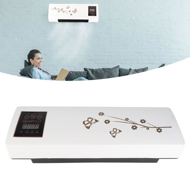 Calentador Eléctrico para Espacios, Ventilador remoto Monto en la Pared, Pantalla Digital, Dormitorio, Oficina en Casa