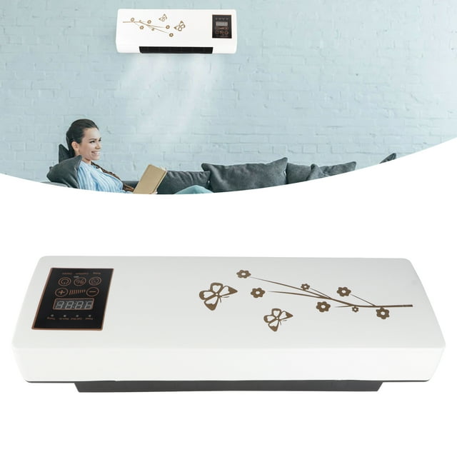 Calentador Eléctrico para Espacios, Ventilador remoto Monto en la Pared, Pantalla Digital, Dormitorio, Oficina en Casa