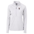 thumbnail image 2 of Women's Cutter & Buck White Virginia Cavaliers Vintage Adapt Eco Knit Stretch Recycled Half-Zip Pullover Top, 2 of 3