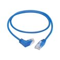thumbnail image 2 of Tripp Lite Up-Angle Cat6 Gigabit Molded Slim UTP Ethernet Cable (RJ45 Right-Angle Up M to RJ45 M), Blue, 3 ft. - Patch cable - RJ-45 (M) to RJ-45 (M) up-angled - 3 ft - UTP - CAT 5/5e/6 - molded, stranded - blue, 2 of 5