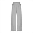 thumbnail image 4 of Aloohaidyvio Wide Leg Pants for Women Baggy Lightweight Palazzo Pants with Pockets Summer High Waist Flowy Casual Trousers, 4 of 8