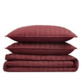 thumbnail image 5 of Brooklyn Loom Classic Solid 100% Cotton 200 Thread Count Percale Burgundy 2-Piece Twin Quilt Set, Solid Casual themed, Adult Bedding, OEKO-TEX Certified, 5 of 10