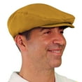 thumbnail image 2 of Flat Newsboy Traditional Golf Cap: 'Par 3' - Womens - Solid - Gold - Microfiber, 2 of 4