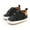 Black, variant on Little Girls' Boys' Sneakers Lightweight Breathable Running Shoes Baby Shoes Non-Slip Rubber Sole High-Top Infant First Walking Shoes Toddler Crib Shoes Newborn Loafers Flats, 0-15Months