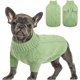 thumbnail image 2 of Queenmore Suéter para perro pequeño, ropa de punto para clima frío, cuello alto clásico, ropa gruesa y cálida para chihuahua, bulldog, perro salchicha, pug, yorkie (verde, mediano), 2 of 4