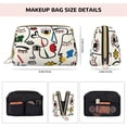 thumbnail image 2 of Bingfone Aabstract Eyes Print Leather Makeup Bag, Portable Hand-held Zipper Female Cosmetic Bag Toiletry Bag, Suitable for Home and Travel, 2 of 6
