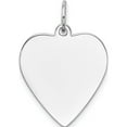 thumbnail image 2 of 14k White Gold Plain .035 Gauge Engravable Heart (12x18mm) Pendant / Charm, 2 of 3