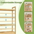 thumbnail image 2 of LEDREM 4-Tier over-the-Toilet Bathroom Storage Organizer with Adjustable Shelves, Hooks, and Toilet Paper Holder, Space-Saving Rack, Natural Beige, 2 of 4