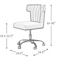 thumbnail image 5 of Home Office Chair Wingback Tufted Back Swivel Adjustable Computer Desk Table Chair Gold Base Moss, 5 of 9