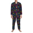 thumbnail image 3 of Fotbe Graffiti Art Pijama de Hombre con Estampado de Manga Larga, Conjunto de 2 Piezas, Ropa de Dormir Suave y Cómoda con Bolsillos-X-Large, 3 of 7
