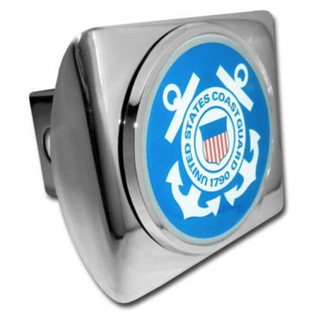 Guard Emblem - Coast Guard Seal Emblem on Chrome Hitch Cover