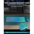 thumbnail image 2 of Wagpak Wireless Keyboard and Mouse Combo RGB Backlit Rechargeable 2.4GHz Quiet 108 Keys Keyboard-Metallic Blue, 2 of 8