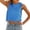 Z-Blue841, variant on JIAYUE Women's Tank Tops Solid Color Sleeveless Stylish For Everyday And Vacation Wear Round Neck Design With Rope Detail Suitable For Summer Classic Female Vest