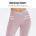 thumbnail image 4 of Legging de entrenamiento para mujer, estampado de letras, secado rápido, cintura alta, control de ab Abanopi Legging de yoga, 4 of 7