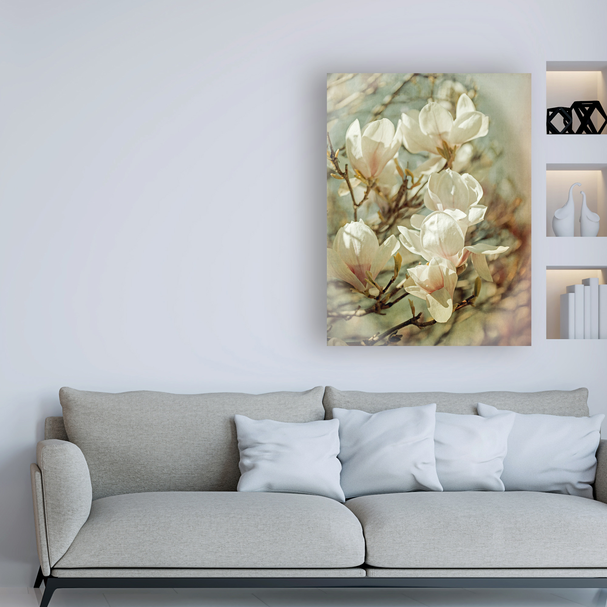 Trademark Fine Art 'Vintage Inspired Magnolias' Canvas Art by Brooke T. Ryan