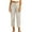 Yellow, variant on Women's Linen Pants High Waist Pleated Straight LegCropped Casual Loose Fit Trousers with Cuffed Hem