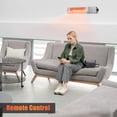thumbnail image 3 of Gymax Chauffage d'Appoint Mural Infrarouge 1500 W Intérieur Extérieur avec Télécommande, 3 of 10