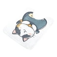 thumbnail image 7 of Yayeee Bath Rug for Bathroom Floor Non Slip Contour Fluffy Soft Absorbent Mat, 20"x24", Blue Cute Cat, 7 of 7