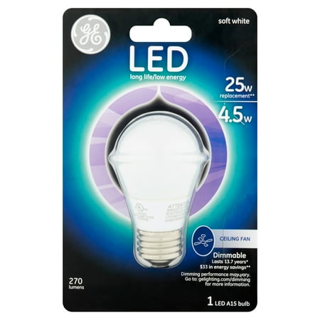 Ge Led 4 5w 270 Lumens A15 Soft White Bulb Com