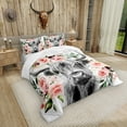 thumbnail image 2 of YST Farmhouse 3-Piece Animal Floral Comforter Set, Full, 2 of 7