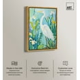thumbnail image 2 of White Heron Blues Canvas Blue Floral Abstract Wall Art by Art Remedy, Gold Frame, 10" x 15", 2 of 7