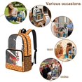 thumbnail image 5 of SEANATIVE Clear Backpack for Boys Girls Clear Backpacks Transparent Daypack with Adjustable Straps, See Through Book Bag Back to School Essentials, Cartoon Deer Polka Dots Orange, 5 of 7