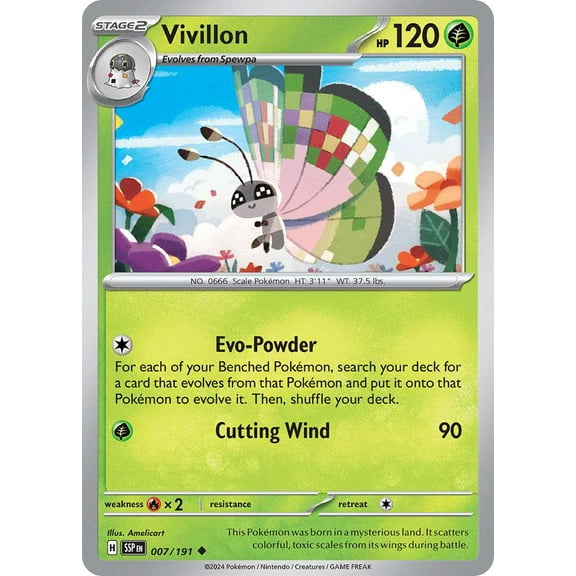 Pokemon Surging Sparks Uncommon Vivillon #7