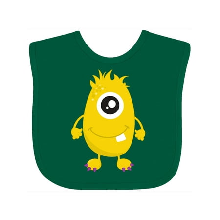 

Inktastic Cute Monster Yellow Monster Funny Monster Silly Gift Baby Boy or Baby Girl Bib