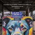 thumbnail image 3 of Bathroom Scale, Highly Accurate Digital Body Scale,Precisely Measures Weight up to 400 lbs-Abstract Colorful Painting Of Pitbull Dog Portrait, 3 of 4