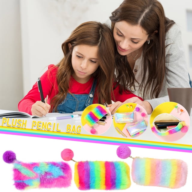 Xihbxyly Bolsa con Cremallera Falsa, Neceser Multiusos, Ligera y Duradera, Ideal para Organizar Bolígrafos, Pinceles, Maquillaje y Artículos de Aseo, Imprescindible de Viaje, para Estudiantes, Tamaño