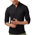 thumbnail image 1 of Tommy Hilfiger - Polo de rugby acanalado para hombre, color negro, grande, 1 of 1