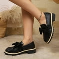 thumbnail image 6 of Wowcloth Women's Fashion Casual Loafers - All-Season Bow Detail Round Toe Block Heel Low Heel Shoes for Daily Wear, 6 of 9