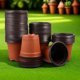 thumbnail image 1 of Homoyoyo 100Ud Contenedores De Plástico Para Plantas Con Agujero De Drenaje Color Oscuro, 1 of 6