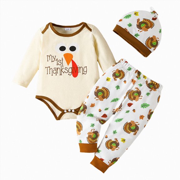 HCNTES Baby Boy Winter Clothes Christmas Baby Boy Dress Outfit Newborn Baby Boy Coming Home Outfit Western Cowboy Clothes Boots Print Short Sleeve Romper Long Pants With Hat Set 0 3 6 9 12 18 Months