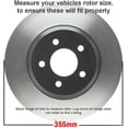 thumbnail image 3 of Detroit Axle - Front Brake Rotors Replacement for 2007-2014 Ford Mustang, Disc Brake Rotors 2008 2009 2010 2011 2012 2013 2014: 13.98" Front Rotor Size, 3 of 5
