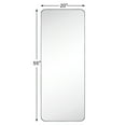thumbnail image 2 of 20 in. W x 55 in. H Rectangular Stainless Steel Framed Wall Mounted Bathroom Vanity Mirror in Brushed Nickel, 2 of 10