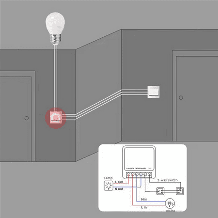 

Tuya ZIGBEE 16A Mini Smart Light Switch DIY 2 Way Remote Control Breaker Works for Al-Exa A-Lice Google Home Smart Life