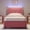 Pink, variant on 4 EVER WINNER Twin Size LED Bed Frame, Wingback Platform Bed with Upholstered Headboard, Black