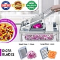 thumbnail image 5 of Goldtree Stainless Steel Vegetable Chopper, Veggie Chopper With 8 Blades, Onion Dicer with Container, Food Cutter & Mandoline Slicer Grater, 5 of 8