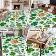 thumbnail image 5 of Large Area Rugs for Living Room Bedroom, St. Patrick's Day 6'x9' Rug Washable Carpet Runner Indoor Outdoor, Green Lucky Shamrock Leaves Cloud Blue Non Slip Floor Mats Rug for Kitchen, Playroom, 5 of 8