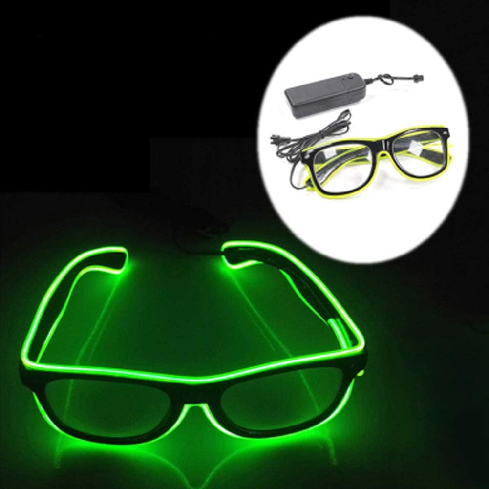 Neon EL LED Glowing LED Glasses Light Up Shades Rave Festival Party Dance Club 