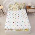 thumbnail image 4 of Homewish Happy Easter Rabbit Zipper Twin Comforter Sets with Fitted Sheet and 2 Pillowcases,Retro Watercolor Easter Eggs Zipper Bedding Set For Girls Kids,Reversible,4 Pieces, 4 of 7