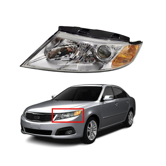 Headlamp Assembly Left With Chrome Bezel For 2009-2010 Kia Magentis Optima 14470801 921012G530 KI2502151