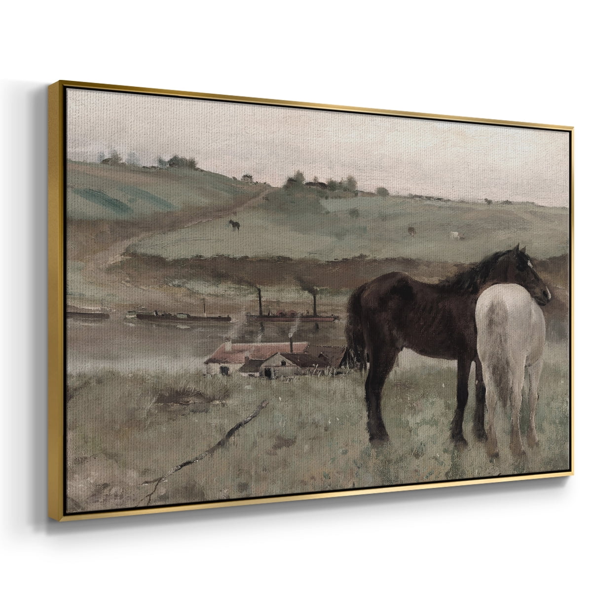 Vintage Animal Print-XLIX By Wexford Home Framed in Gold Wood Gallery Wrapped Canvas 17 in. x 25 in.