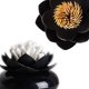 thumbnail image 2 of Lotus Cotton Swab Holder Cotton Swabs Bud Small QTips Box Toothpicks Container Flower Bathroom Decor - Black, 2 of 5